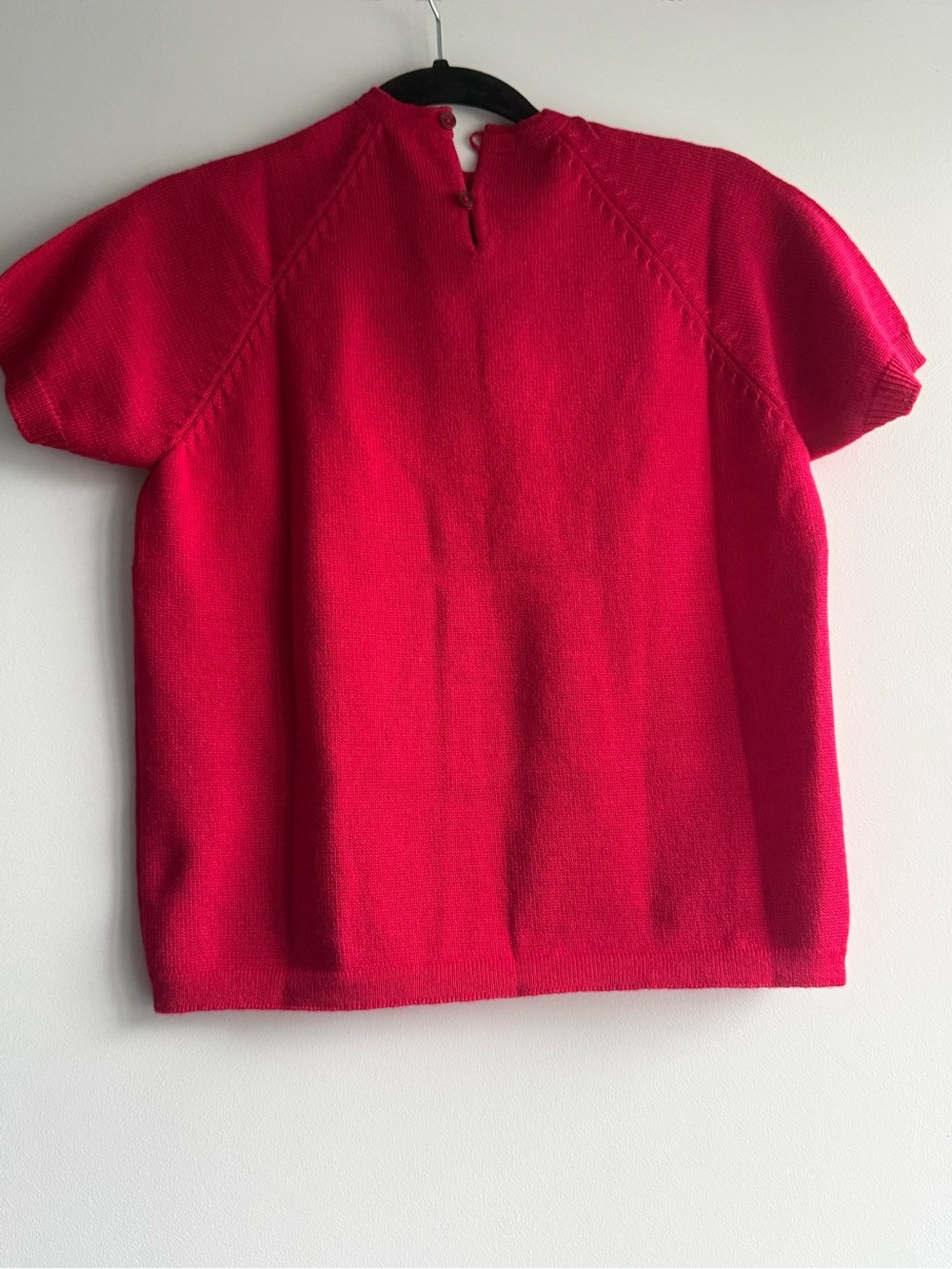 Vintage 60s Mad Men vibe Knit Top in Bright red